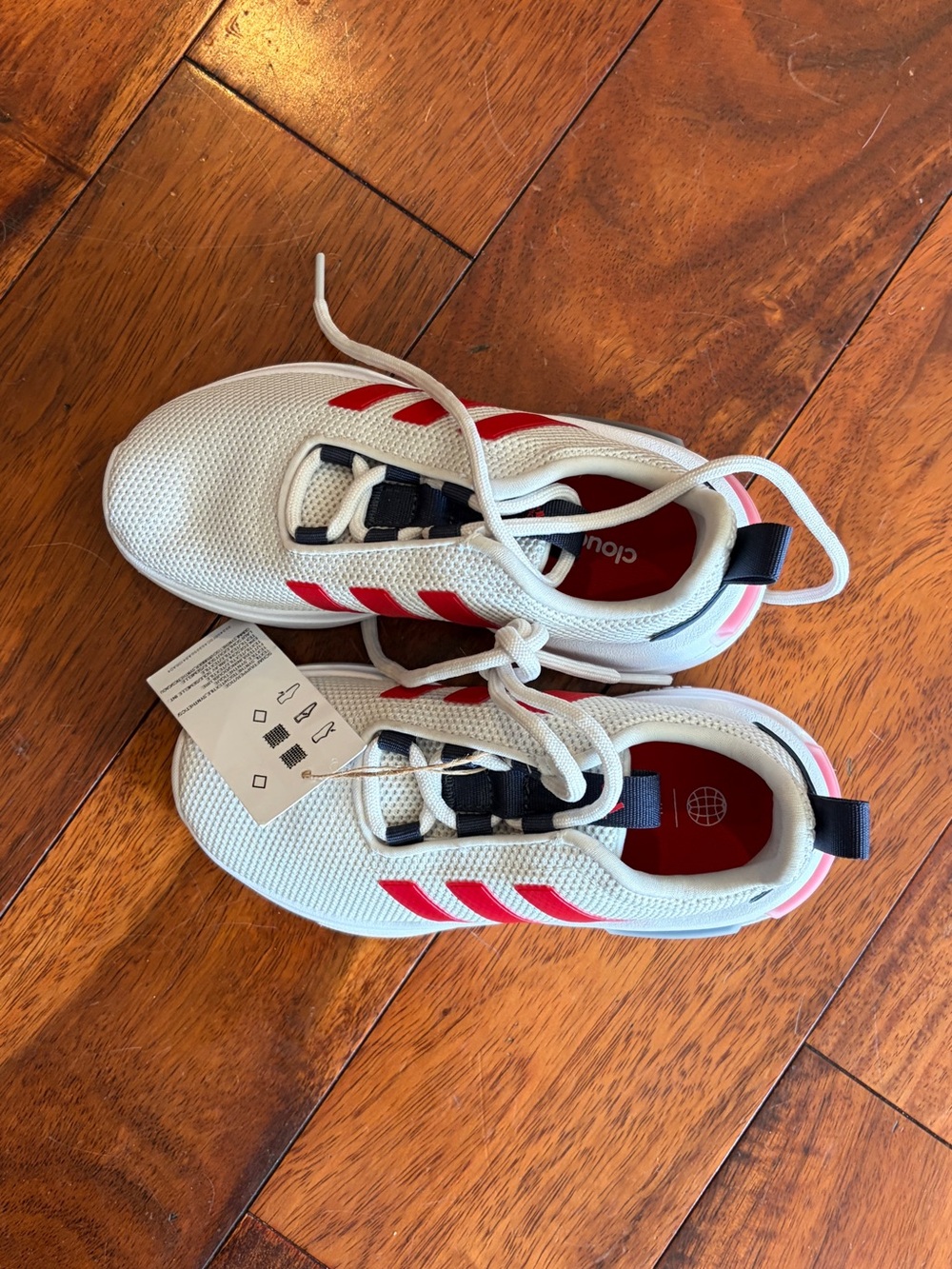 Kids adidas White and Red Athletic Sneakers - NWT
